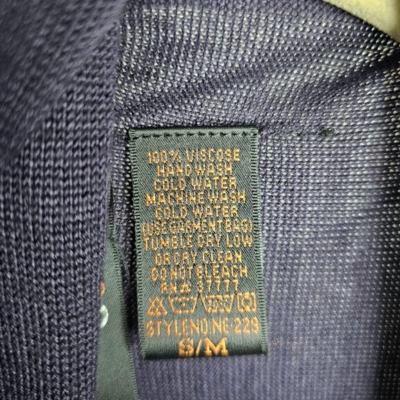 Renee C. Women's Navy Long sleeve Sweater Wrap, Size S-M - Picture 12 of 14